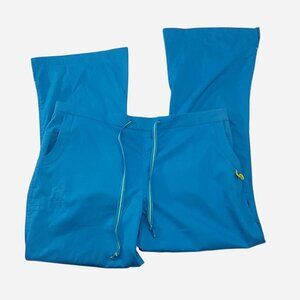 Vivi Teal Blue Rayon Scrub Pants | Size Large | Comfortable